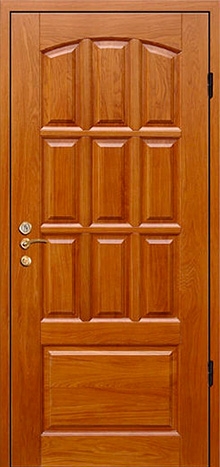 Фотография «Дверь металлическая для загородного дома МДФ филенчатый №10»