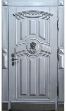 Фотография «Непромерзающая стальная парадная дверь белая №22»