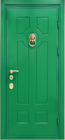 Фотография «Металлическая дверь с отделкой МДФ зеленая №90»