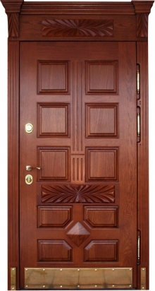 Фотография «Дверь металлическая для загородного дома массив дуба №90»